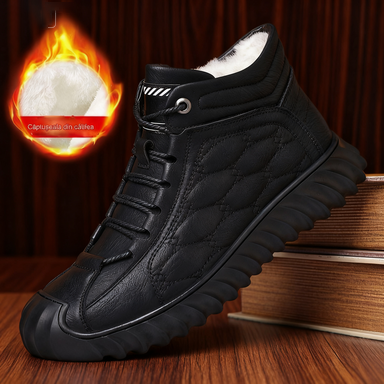 【39-44】2025 nowe skórzane buty śniegowe dla mężczyzn