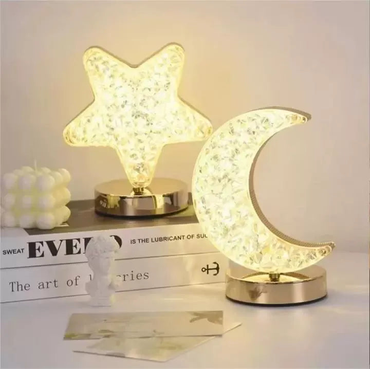 ✨【atmósfera romántica】💎Lámpara de escritorio LED con luz nocturna de cristal creativa