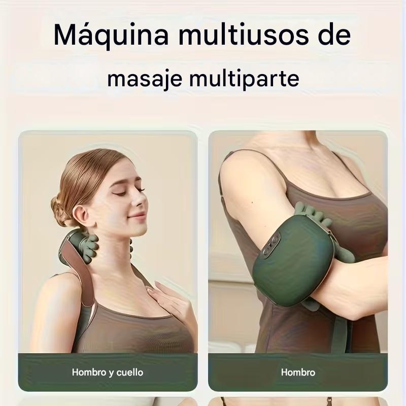 💆‍♀️Una nueva versión de un masajeador portátil de cuello y hombros con batería recargable y gran capacidad.