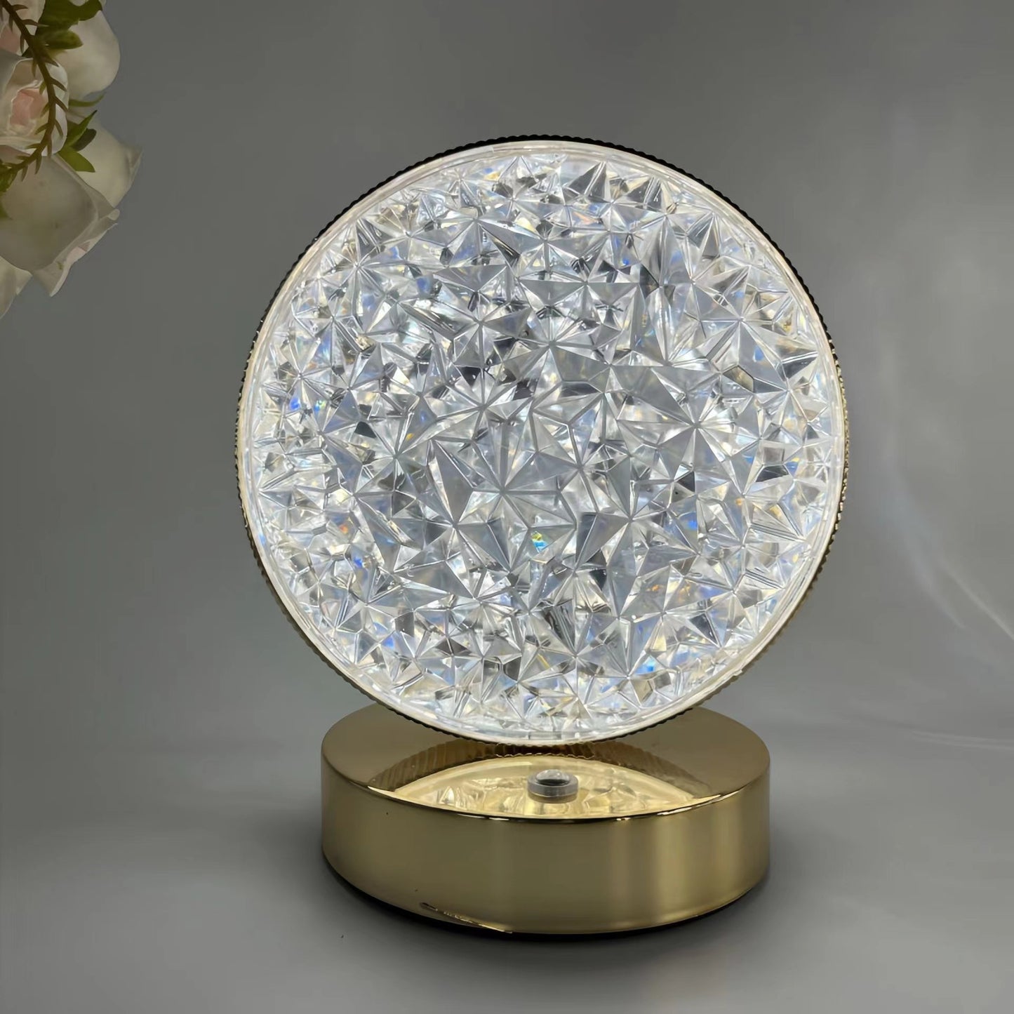 ✨【atmósfera romántica】💎Lámpara de escritorio LED con luz nocturna de cristal creativa